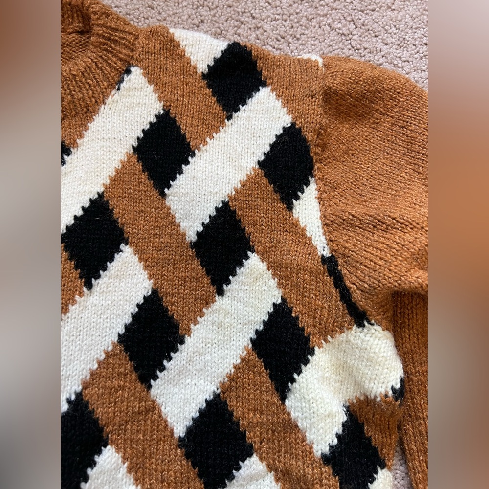 Vintage handmade basket weave sweater